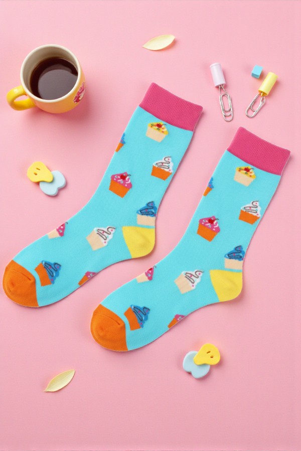 Κάλτσα Unisex με Σχέδιο Cake