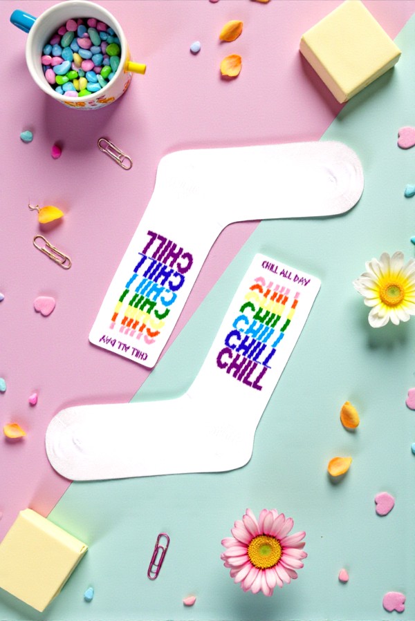 Κάλτσα Unisex με Σχέδιο Chill