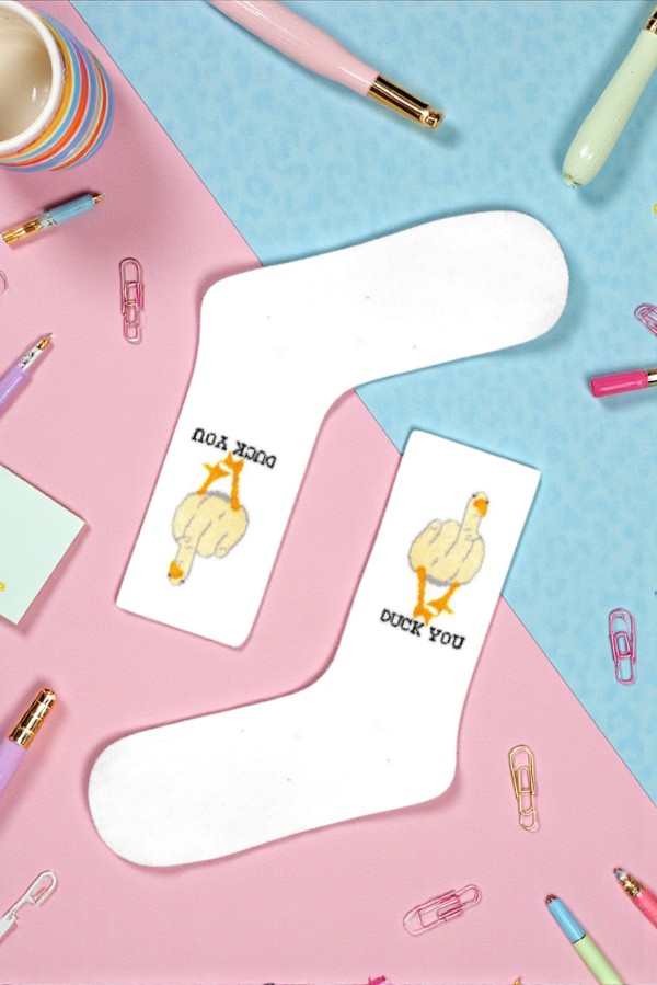 Κάλτσα Unisex με Σχέδιο DUCKYOU