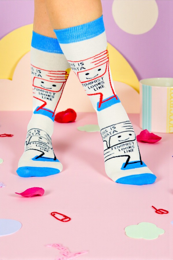 Κάλτσα Unisex με Σχέδιο Feminist