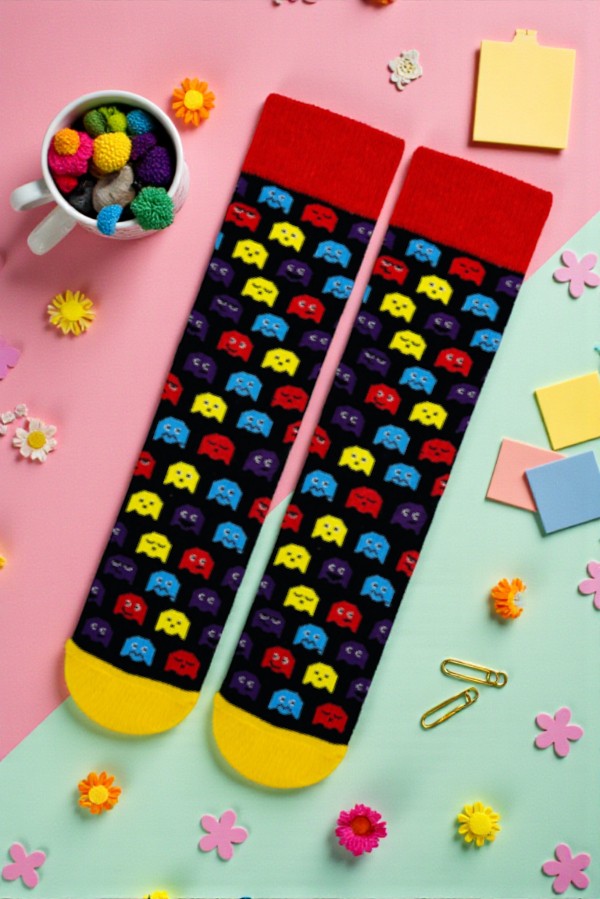 Κάλτσα Unisex με Σχέδιο Pacman