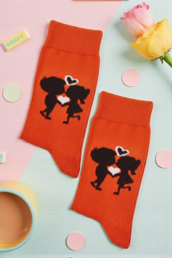 Κάλτσα Unisex με Σχέδιο Angels - Κόκκινο