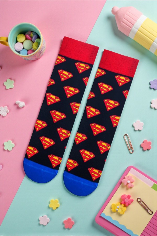 Κάλτσα Unisex με Σχέδιο Superman