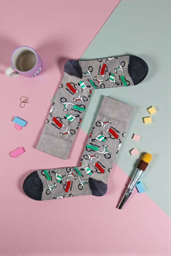 Κάλτσα Unisex με Σχέδιο Vespa
