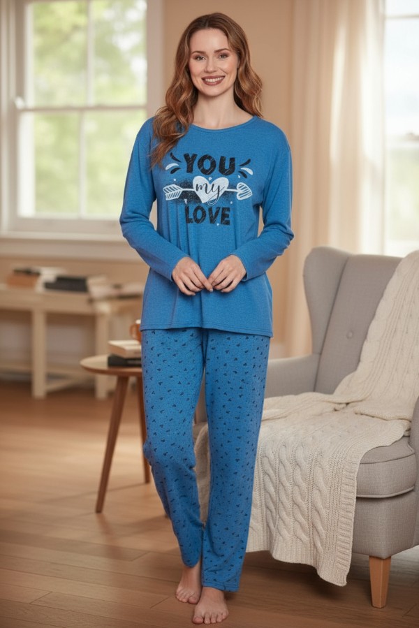 Γυναικεία πιτζάμα με Σχέδιο You Love
