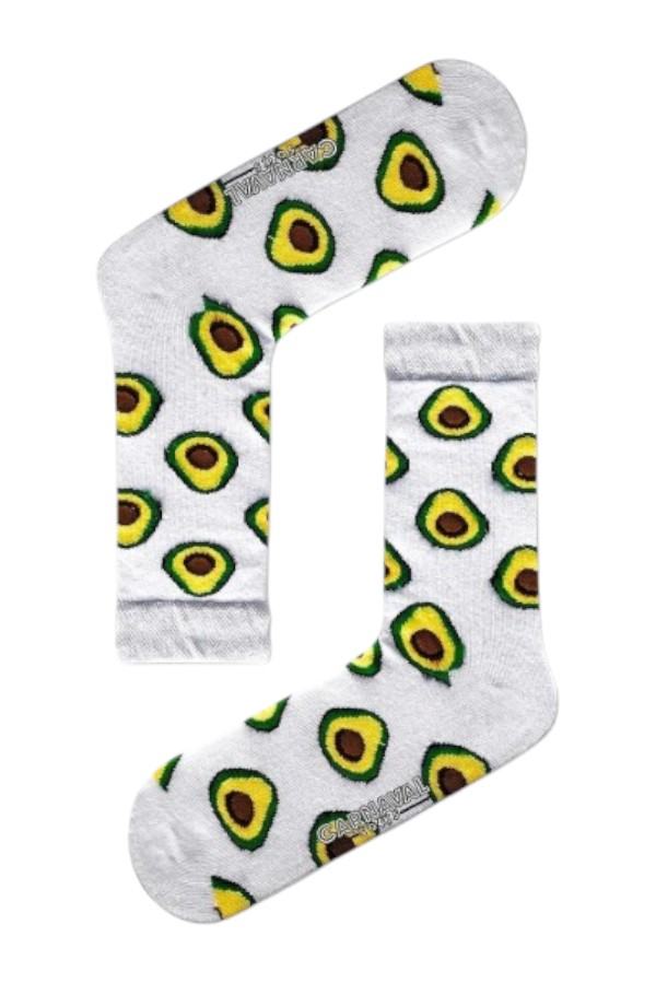 Κάλτσα Unisex  με σχέδιο Avocado