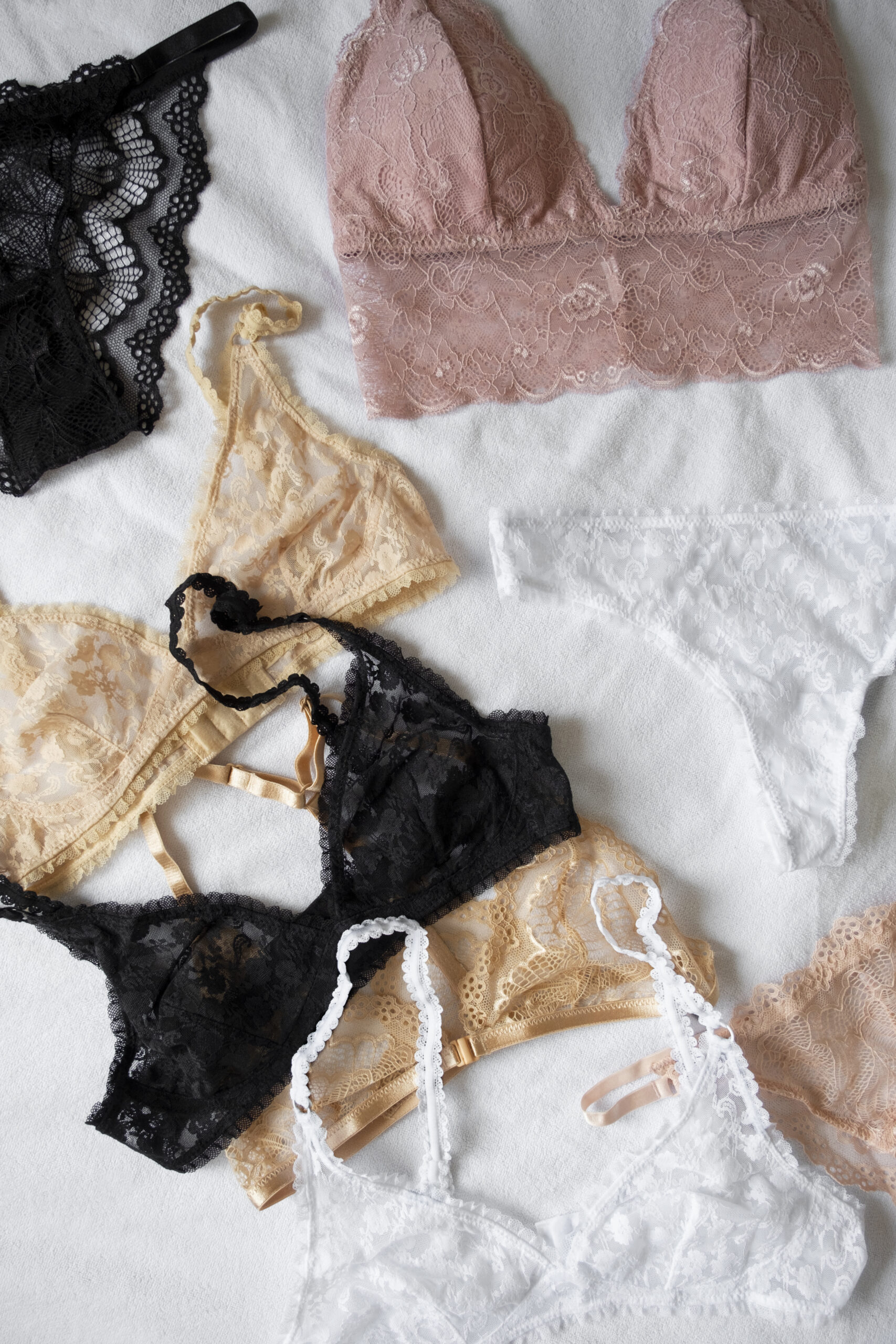 female lingerie arrangement still life scaled