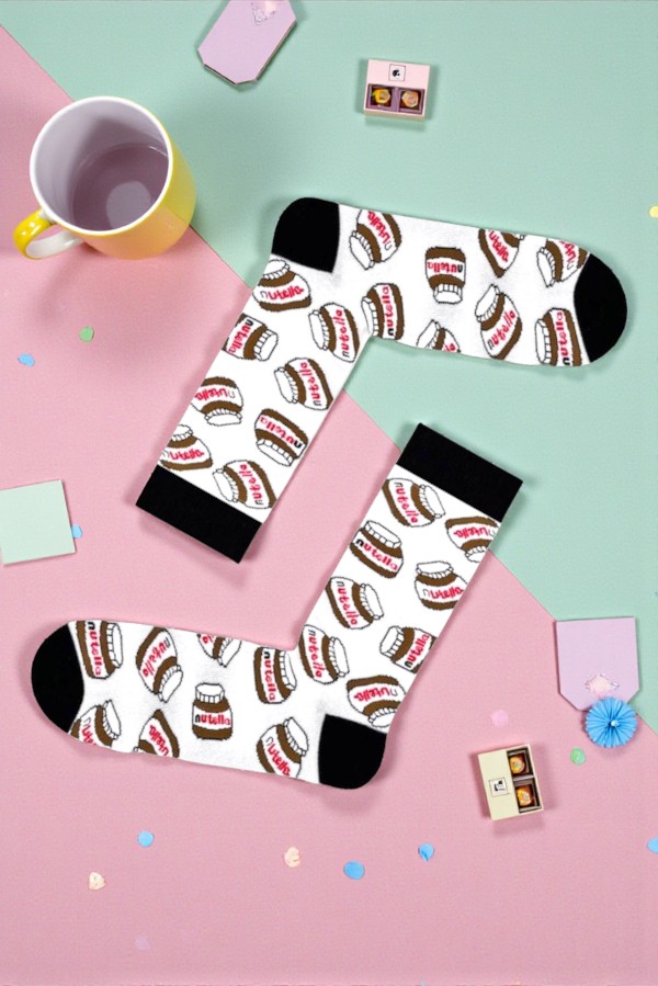 Κάλτσα Unisex με Σχέδιο Nutella