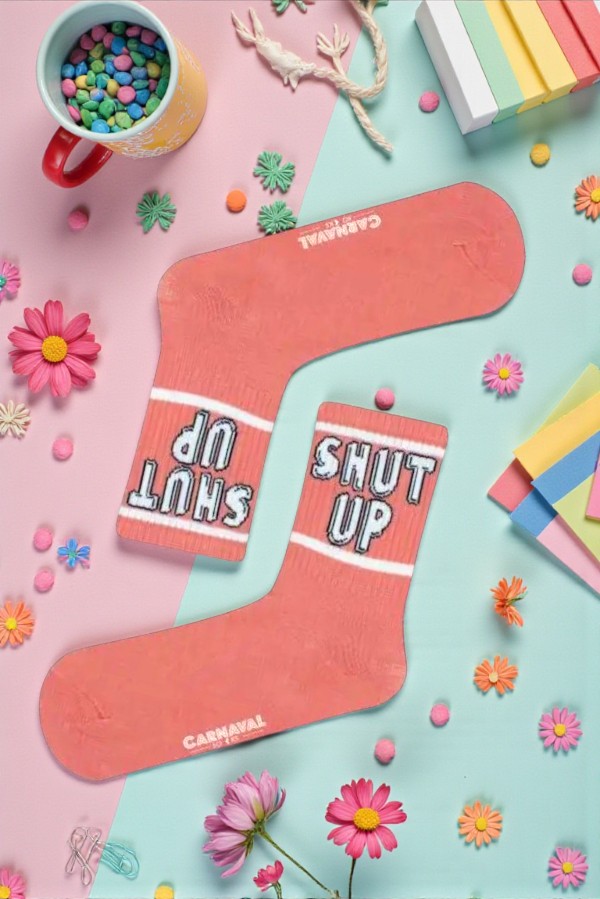 Κάλτσα Unisex με Σχέδιο ShutUp