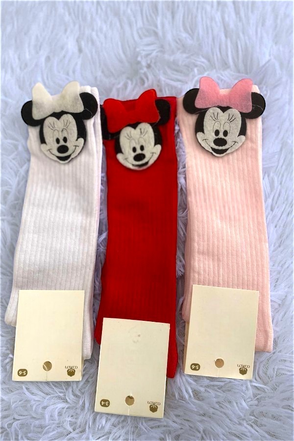 Καλτσάκια ψηλά  Με 3D Σχέδιο Minnie Mouse