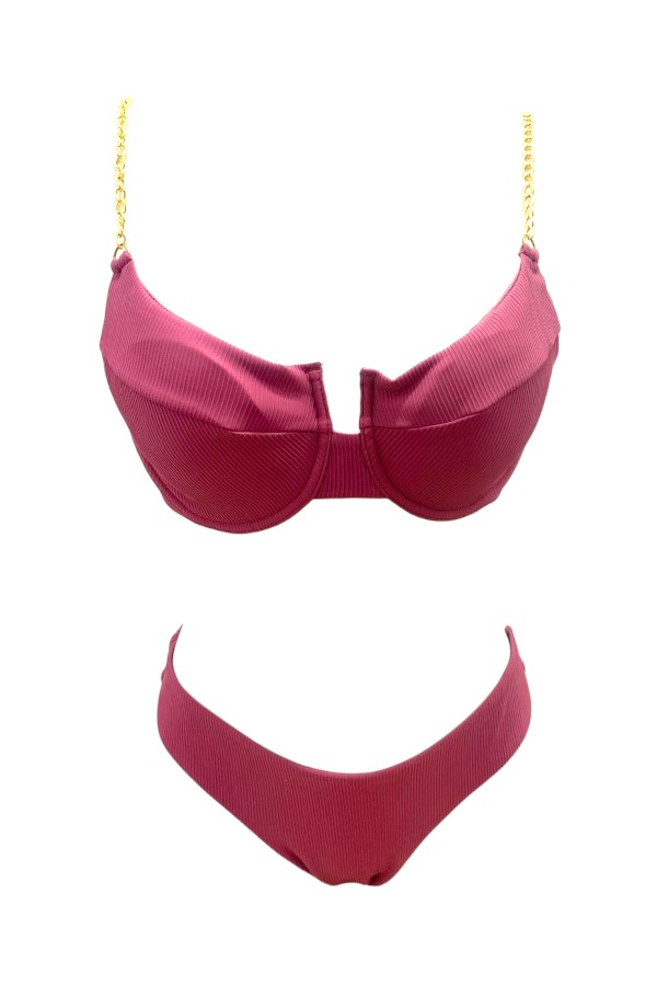 Γυναικείο Μαγιό Bikini με Αλυσίδα - Σάπιο Μήλο