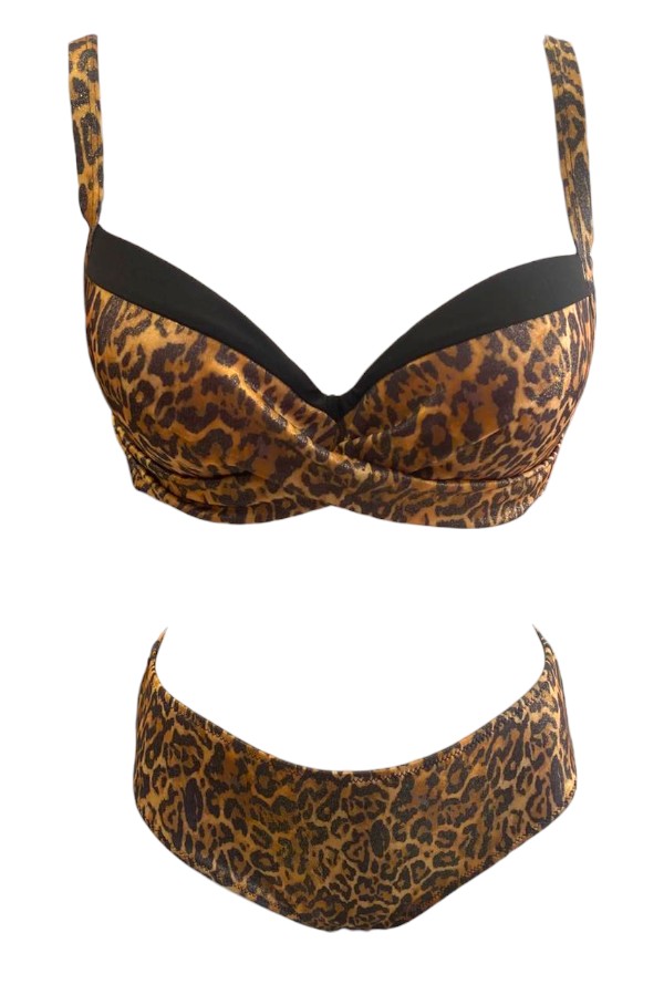 Γυναικείο Μαγιό Bikini Leopard Gold