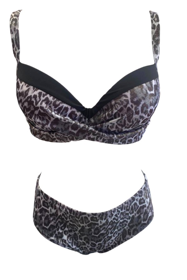 Γυναικείο Μαγιό Bikini Leopard Silver