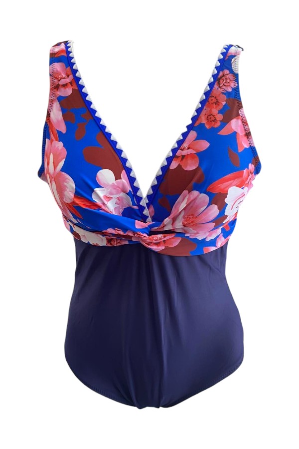Γυναικείο Ολόσωμο Μαγιό Floral Blue