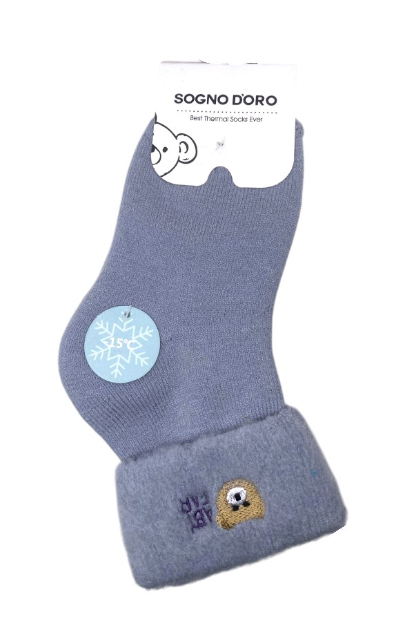 Παιδικές Θερμικές Κάλτσες με Σχέδιο – Γαλάζιο