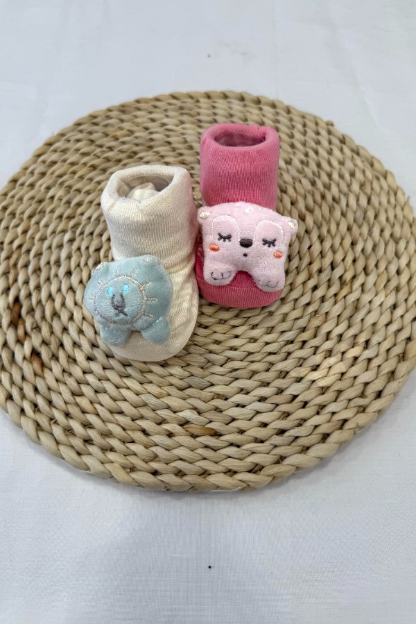 Βρεφικές Καλτσούλες με Ζωάκια – Σετ 2 τμχ