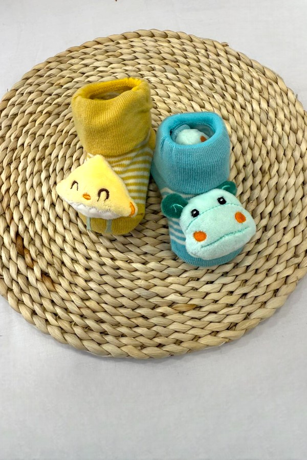 Βρεφικές Καλτσούλες με Ζωάκια – Σετ 2 τμχ