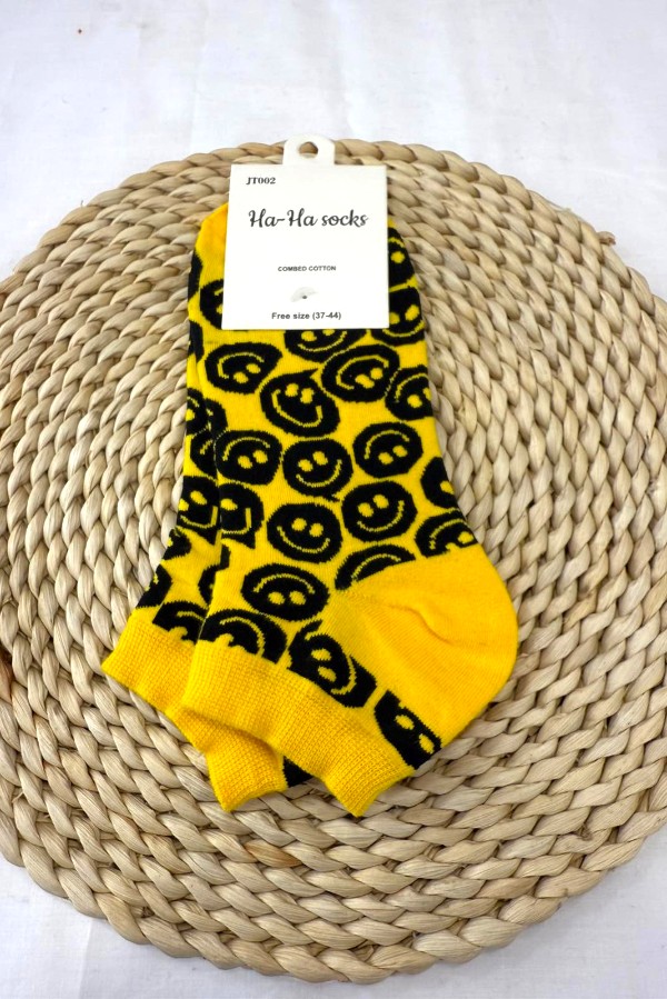 Κοντή Κάλτσα Unisex με Σχέδιο Faces