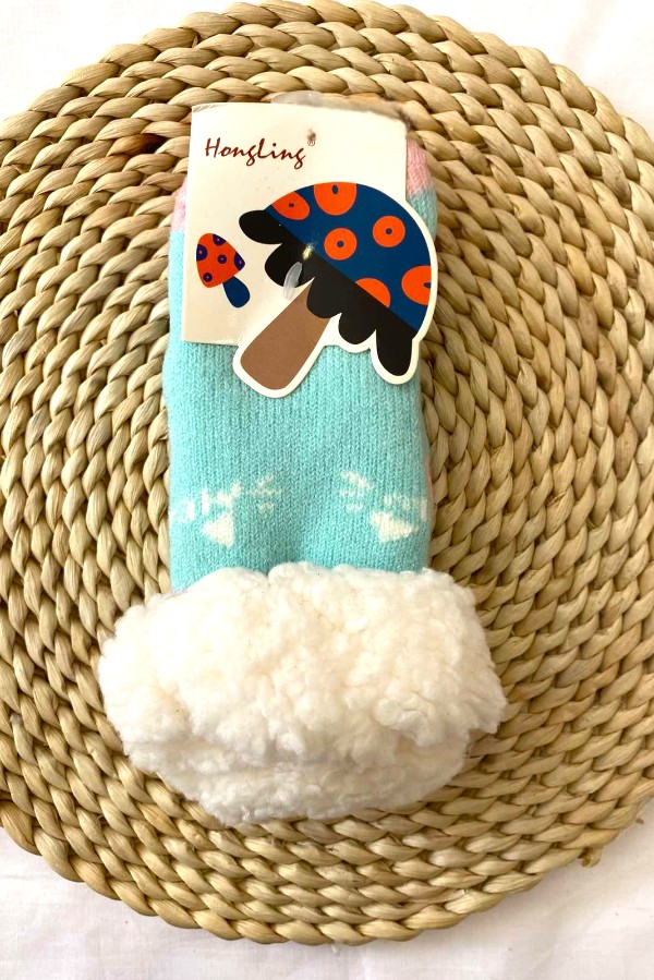 Βρεφικά Χουχουλιάρικα Καλτσάκια με Απαλή Γούνα - Image 3