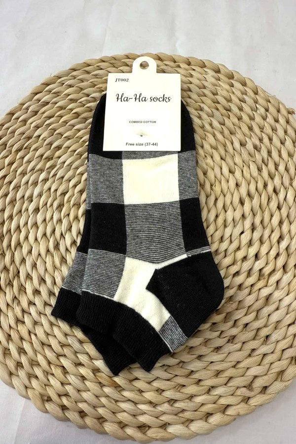 Κοντή Κάλτσα Unisex με Σχέδιο Κάρο