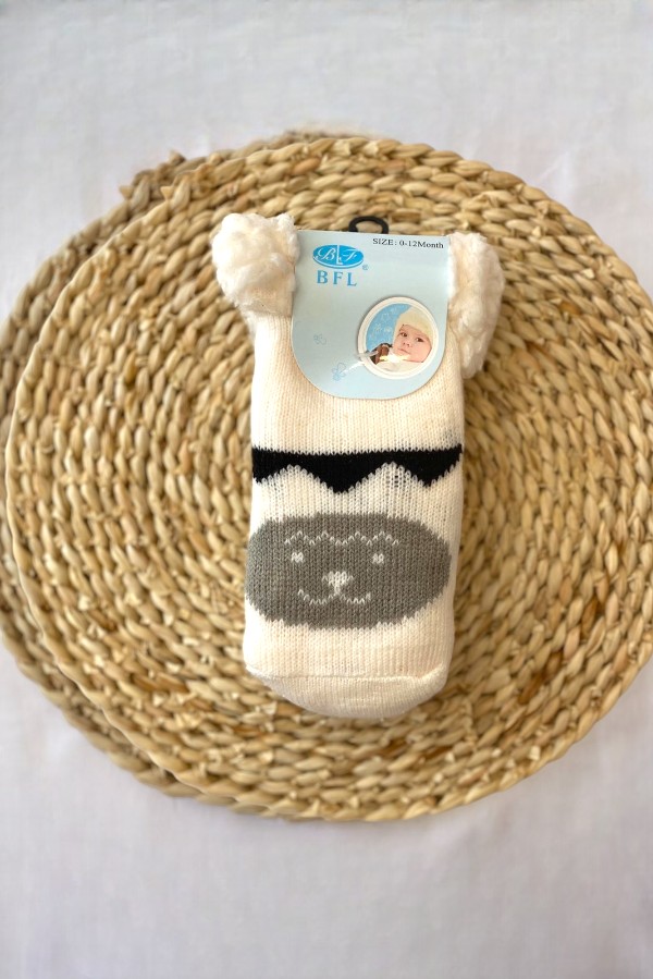 Βρεφικά Καλτσάκια με Γούνα & Αντιολισθητική Σόλα