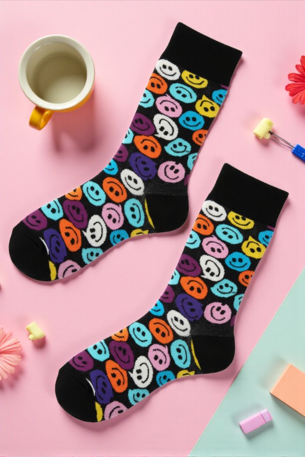 Κάλτσα Unisex με Σχέδιο Φατσούλες