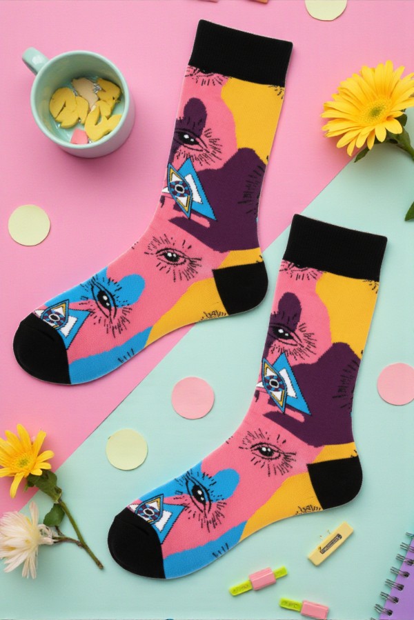 Κάλτσα Unisex με Σχέδιο Eyes