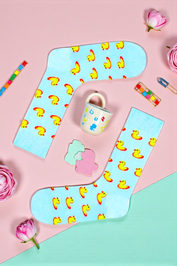 Κάλτσα Unisex με Σχέδιο Παπάκια