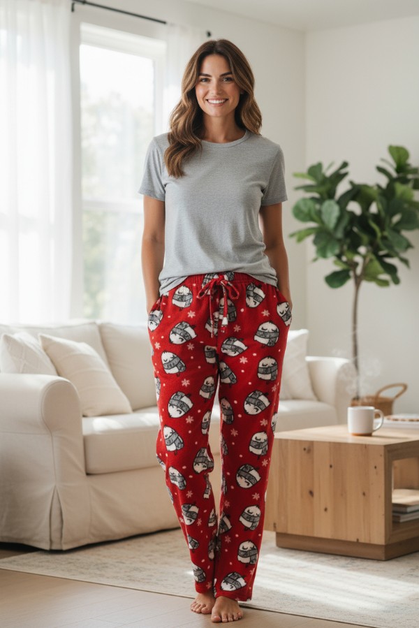 Γυναικείο Χριστουγεννιάτικο Κάτω Μέρος Πιτζάμας - Fleece