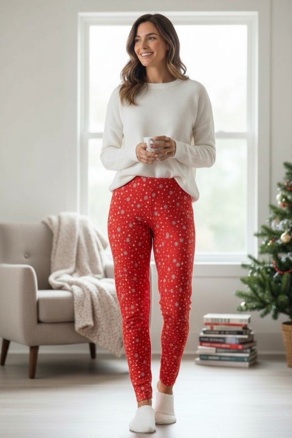 Γυναικείο Χριστουγεννιάτικο Κάτω Μέρος Πιτζάμας – Βελούτε