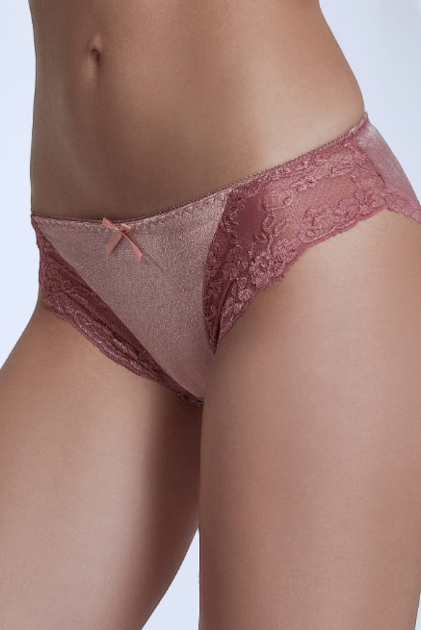 Γυναικείο Velvet Slip με Δαντέλα